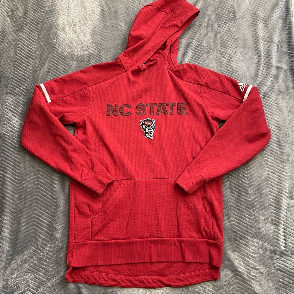 Adidas NCSU Hoodie Small NC State Wolfpack Red Climalite
